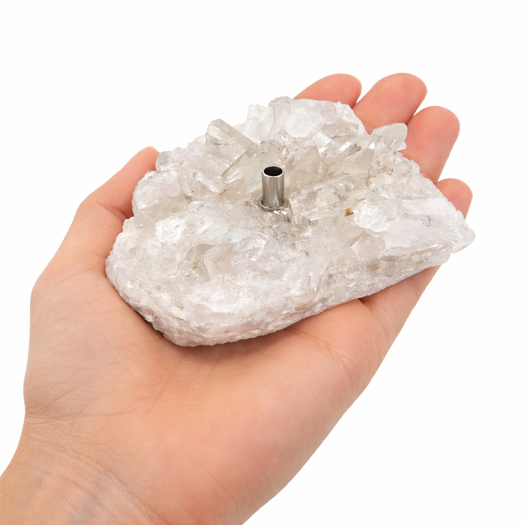 Clear Crystal Cluster Incense Holders