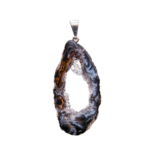 Agate Slice Geode Pendant