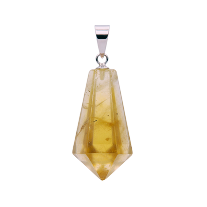 Heat-treated Citrine Faceted Pendant