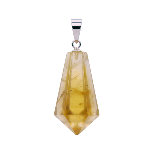 Heat-treated Citrine Faceted Pendant