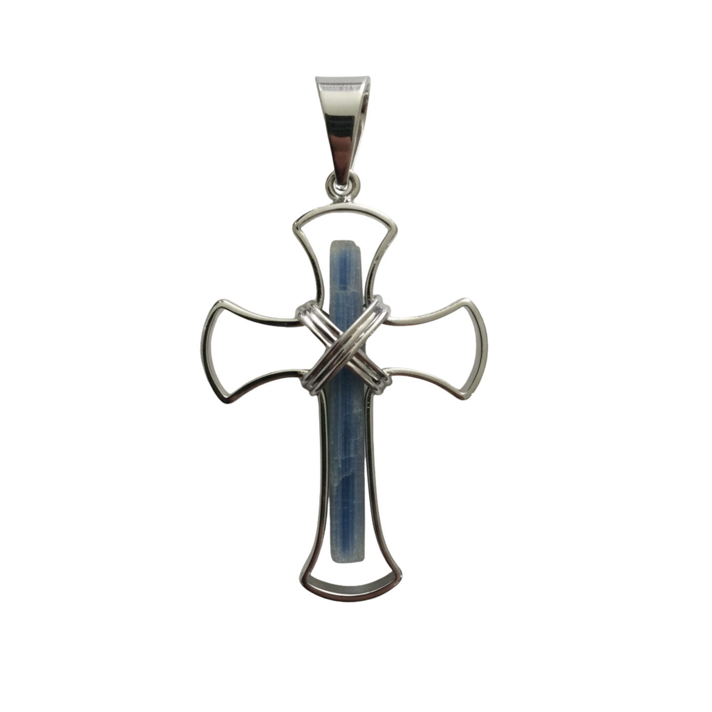 Blue Kyanite Cross Pendant