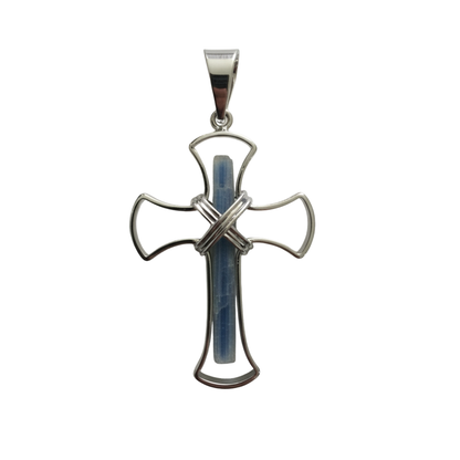 Blue Kyanite Cross Pendant