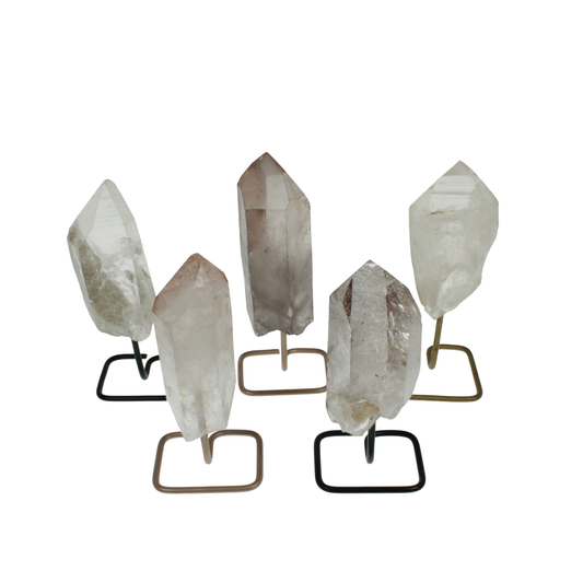 Lithium Lemurian Rough Points On Stand (0.78kg)