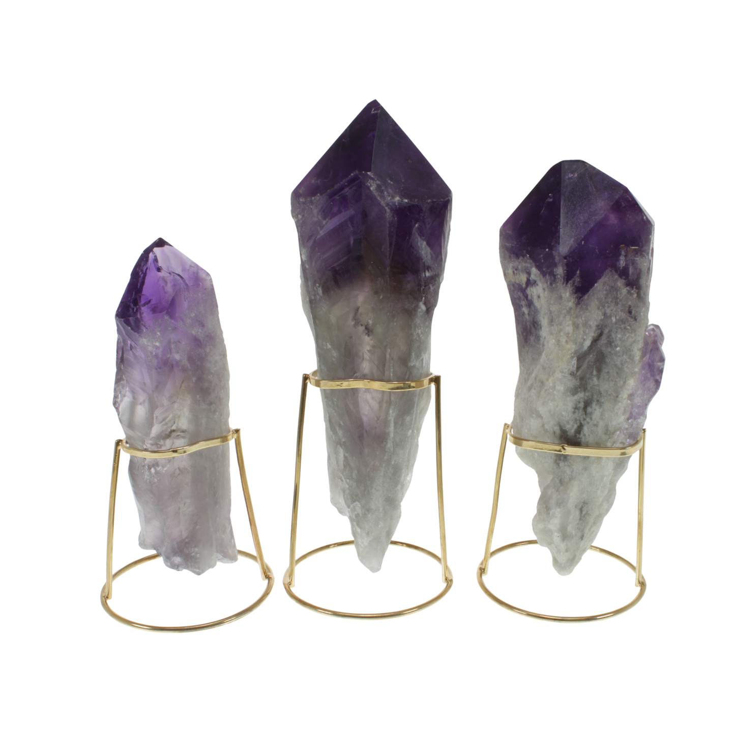 Amethyst Elestial on Golden Stand (1.68kg)