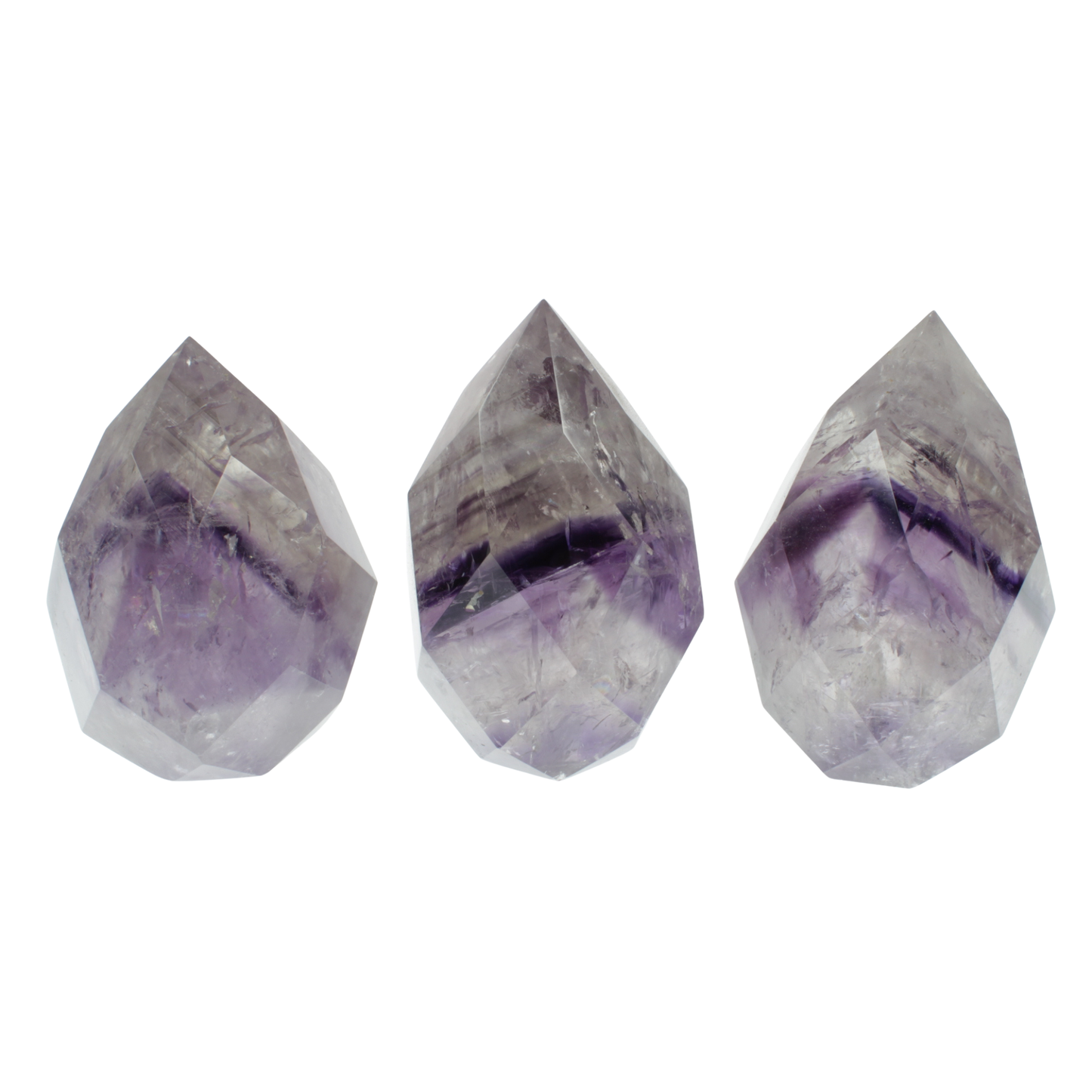 Amethyst Phantom Faceted Eggs (0.84kg)