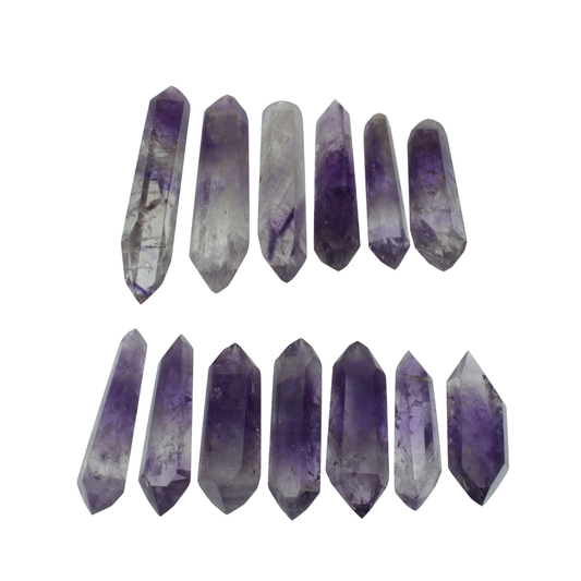 Amethyst Phantom Double Terminated Polished Points (0.73kg)