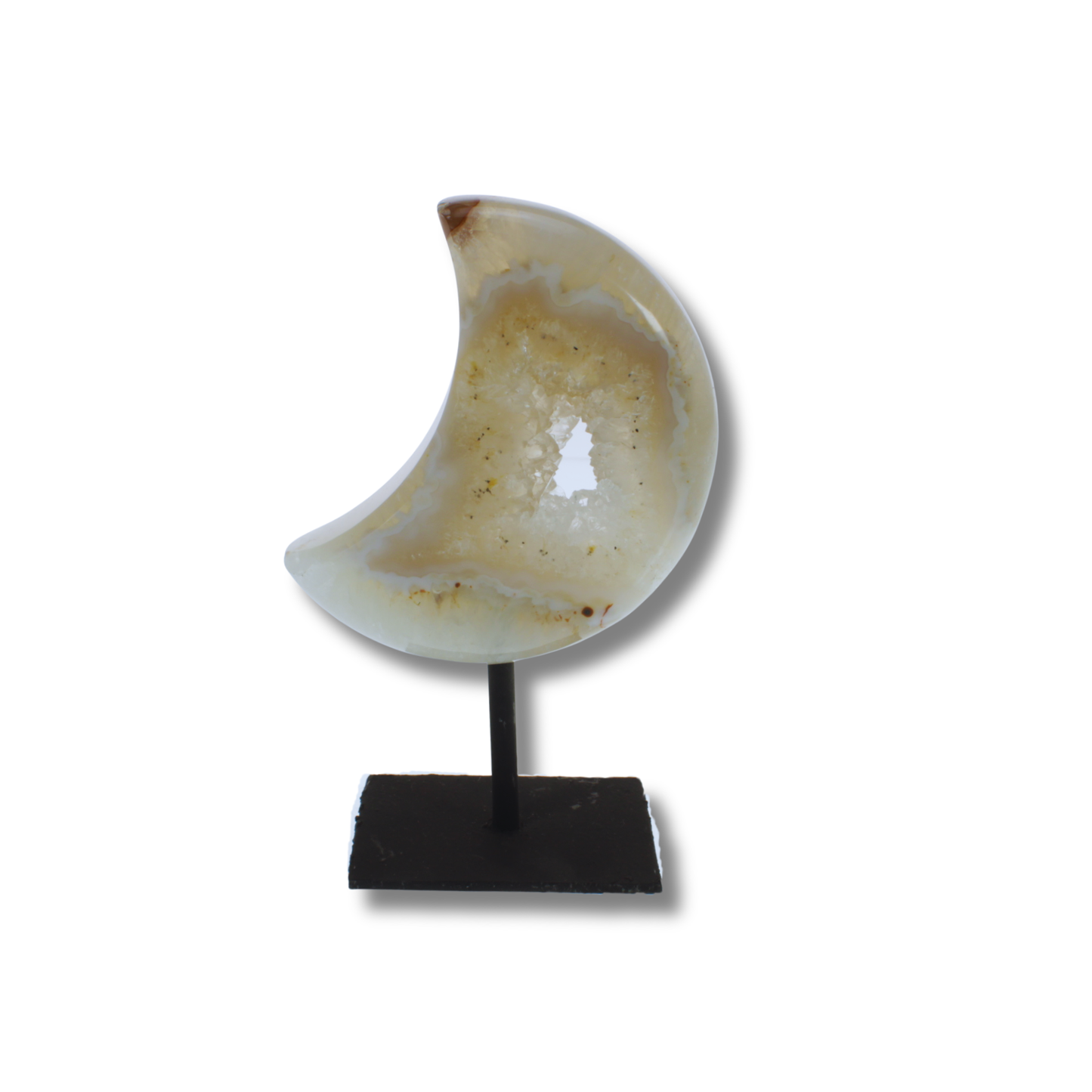 Agate Druzy Moons on Stands (1.46kg)