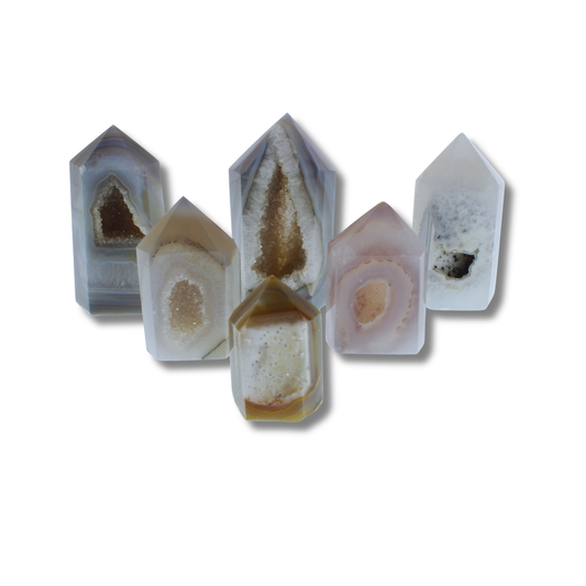 Agate Druzy Polished Points - 1.67kg