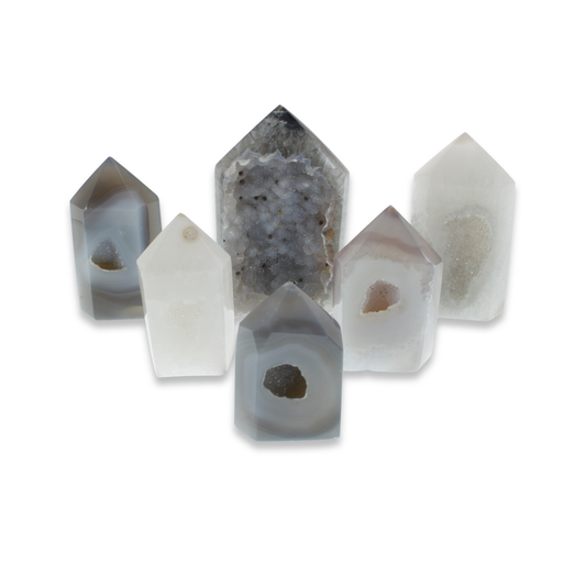 Agate Druzy Polished Points - 1.60 kg