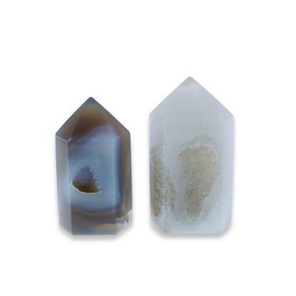 Agate Druzy Polished Points - 1.60 kg