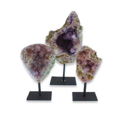 Pink Amethyst Polished Free Forms on Stand  (2.32kg)