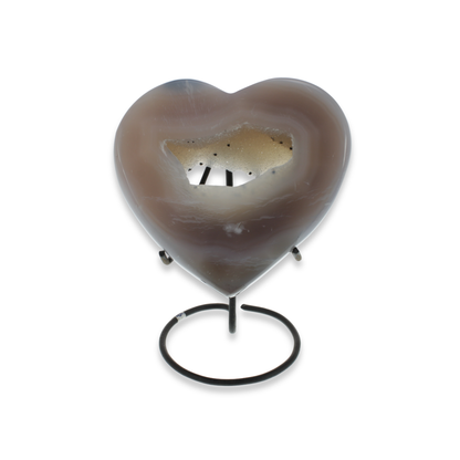 Agate Druzy Hearts on Stands (1.17kg)