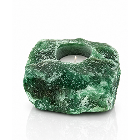 Green Quartz Candle Holder (by pc)