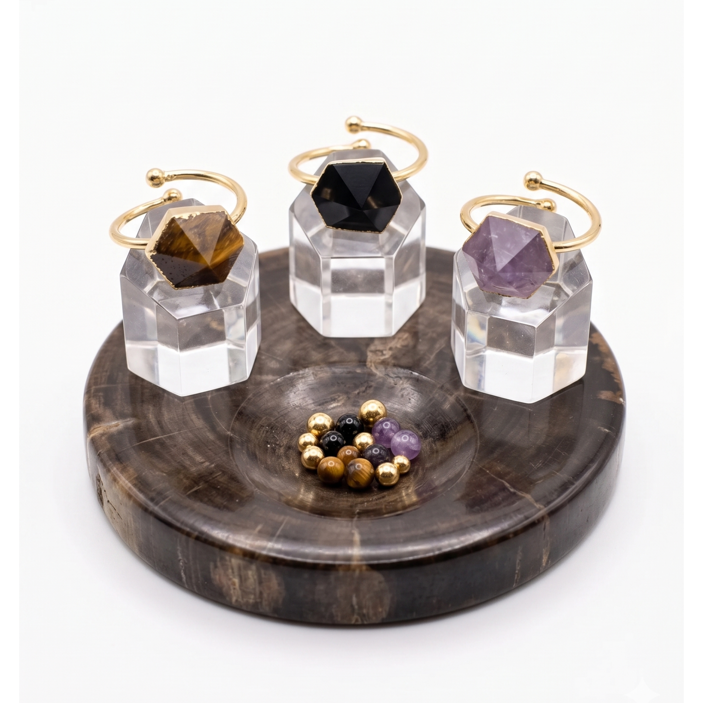 HEXAGON PYRAMID RING
