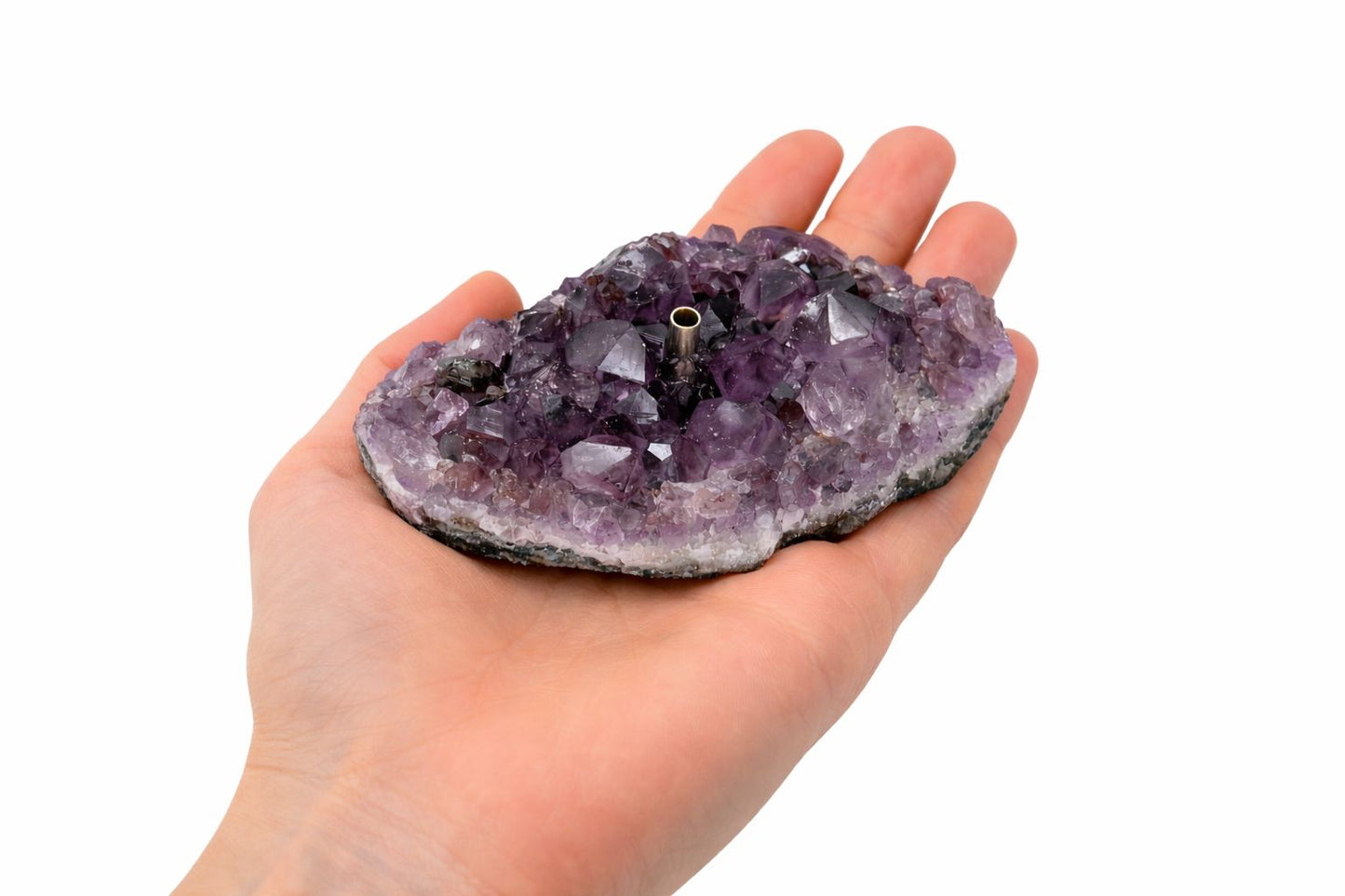 Amethyst Druzy Incense Holders