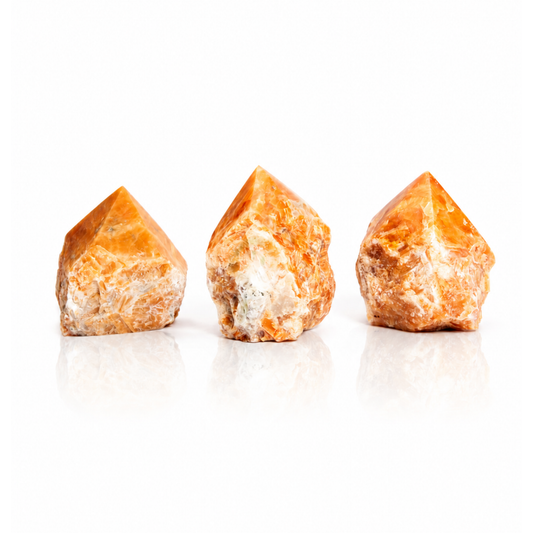 Orange Calcite Top Polished Points (by Kg)