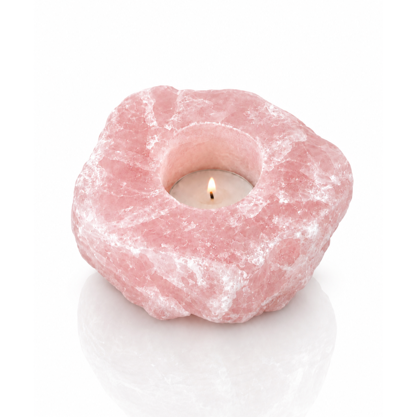 Rose Quartz Candle Holder (by pc)