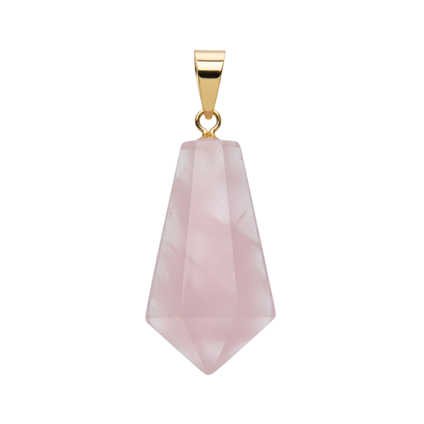 Rose Quartz Faceted Pendant