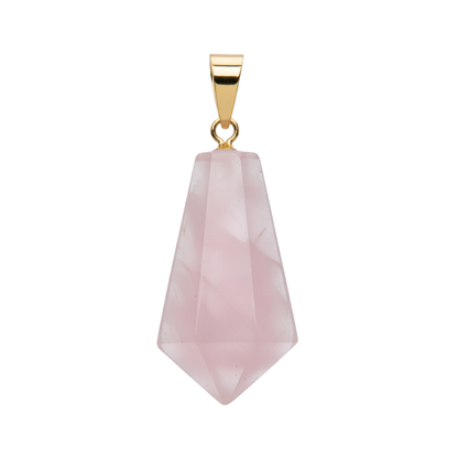 Rose Quartz Faceted Pendant