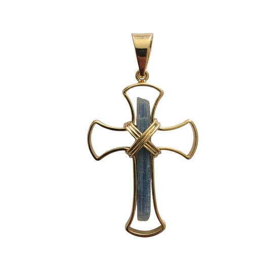 Blue Kyanite Cross Pendant