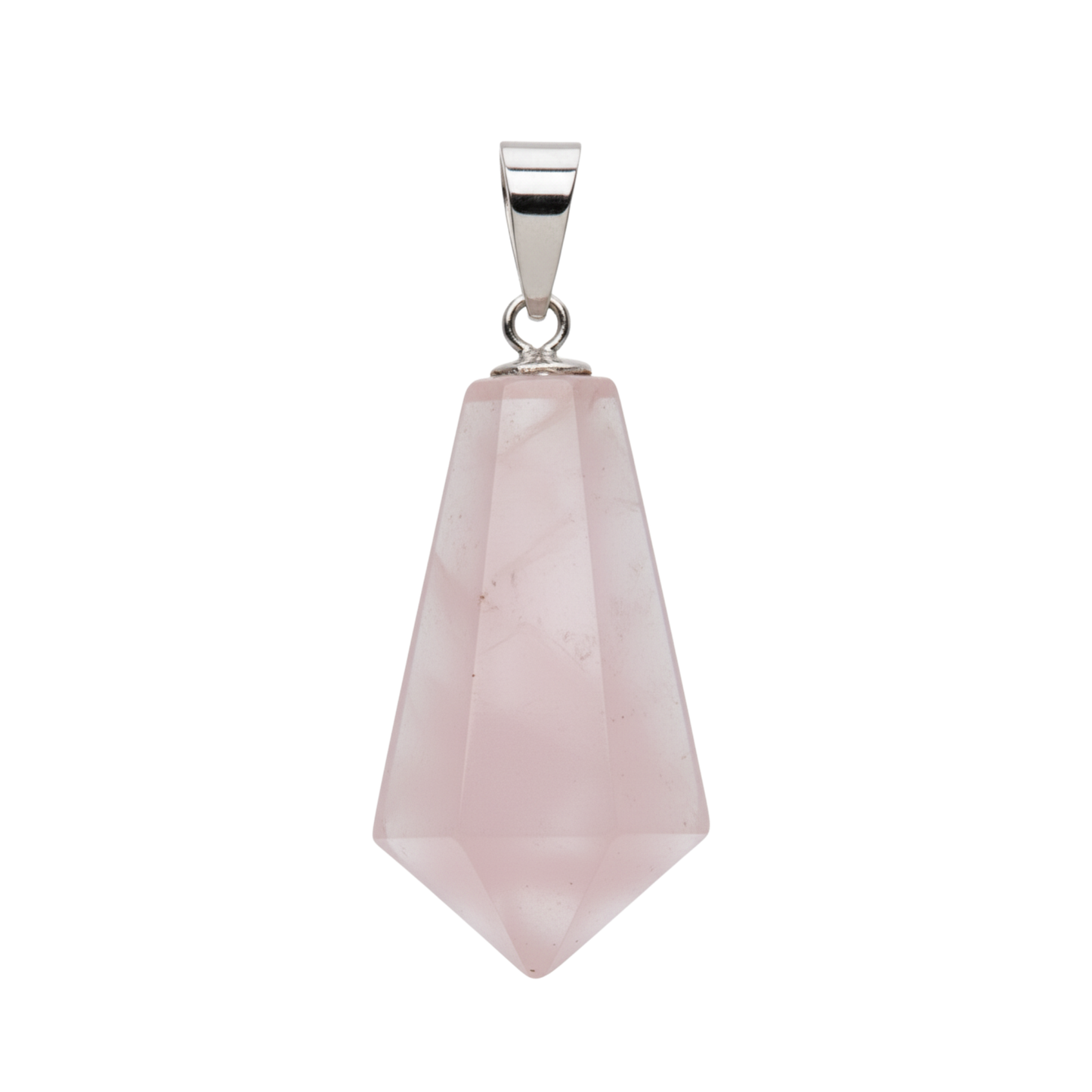 Rose Quartz Faceted Pendant