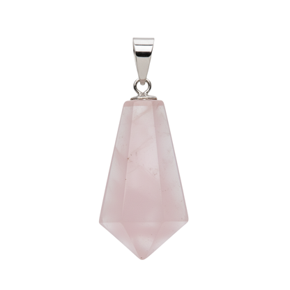Rose Quartz Faceted Pendant