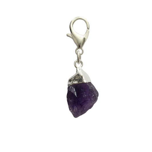Amethyst Point with Lobster Clasp Pendant (plated)