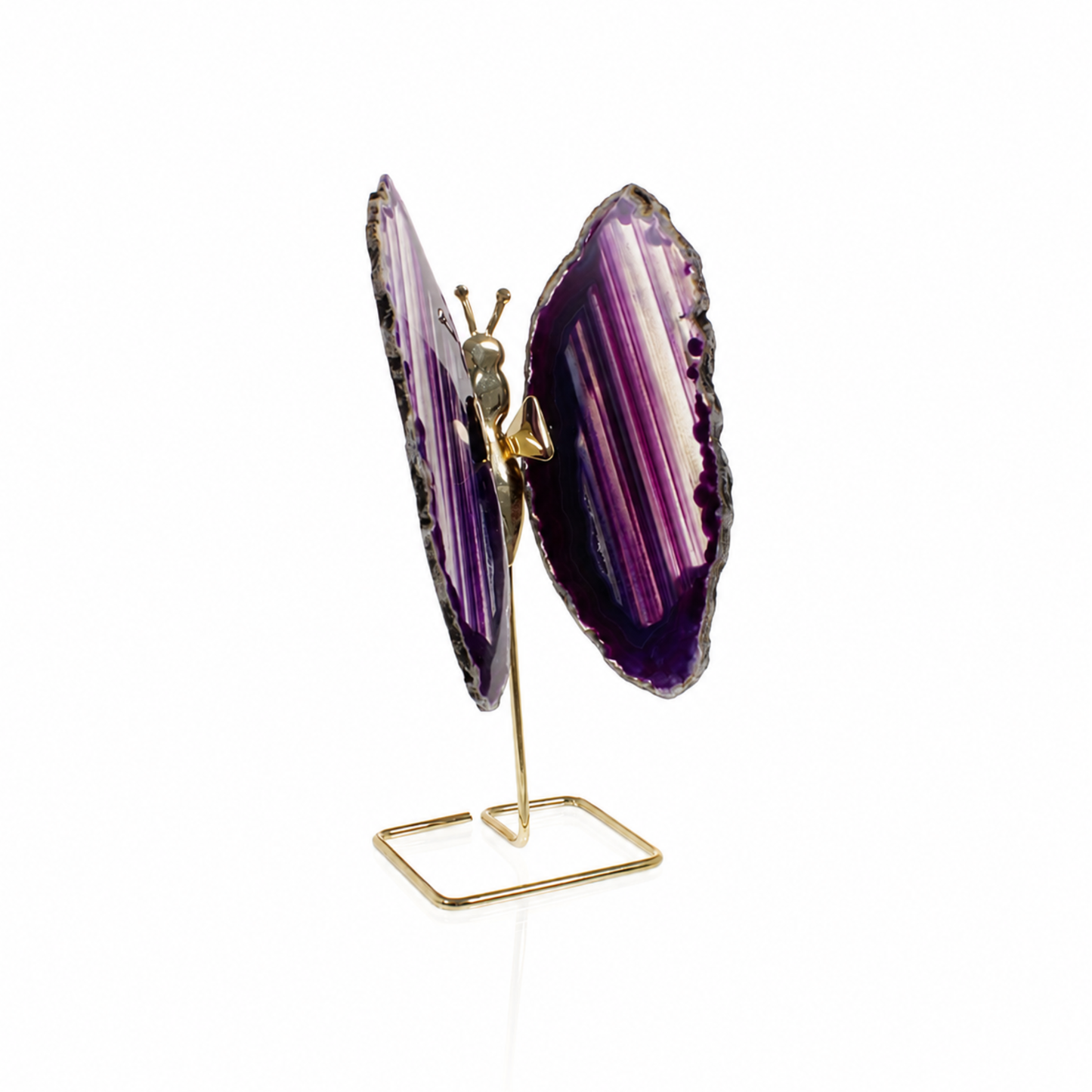 Purple Agate Butterfly on Stand (by pc)