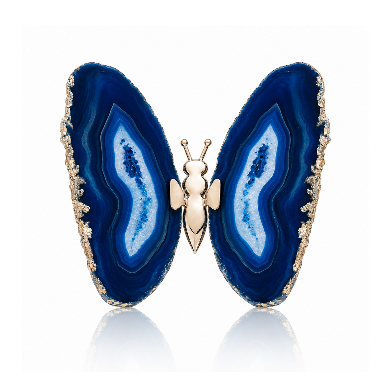 Blue Agate Butterfly Decor (by pc)