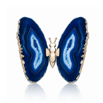 Blue Agate Butterfly Decor (by pc)