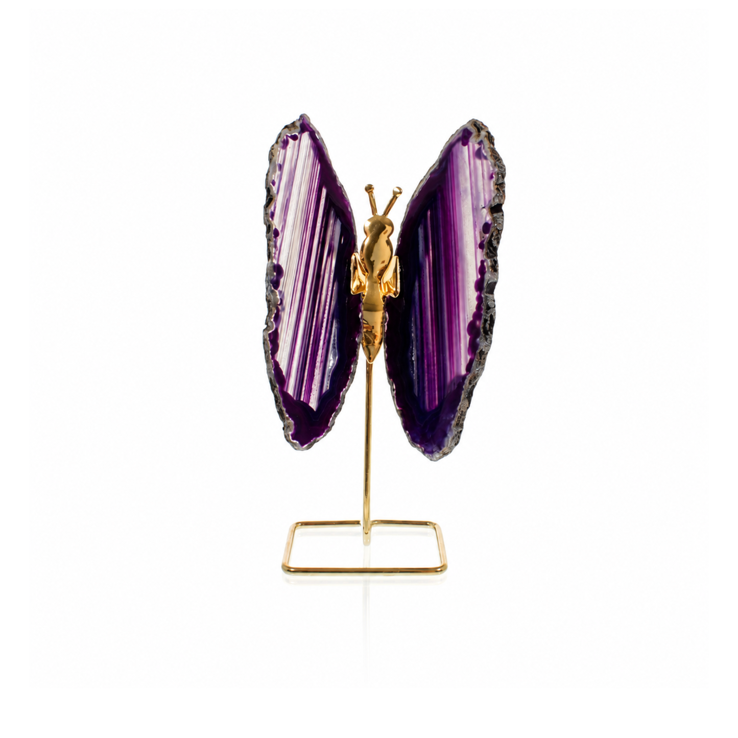Purple Agate Butterfly on Stand (by pc)