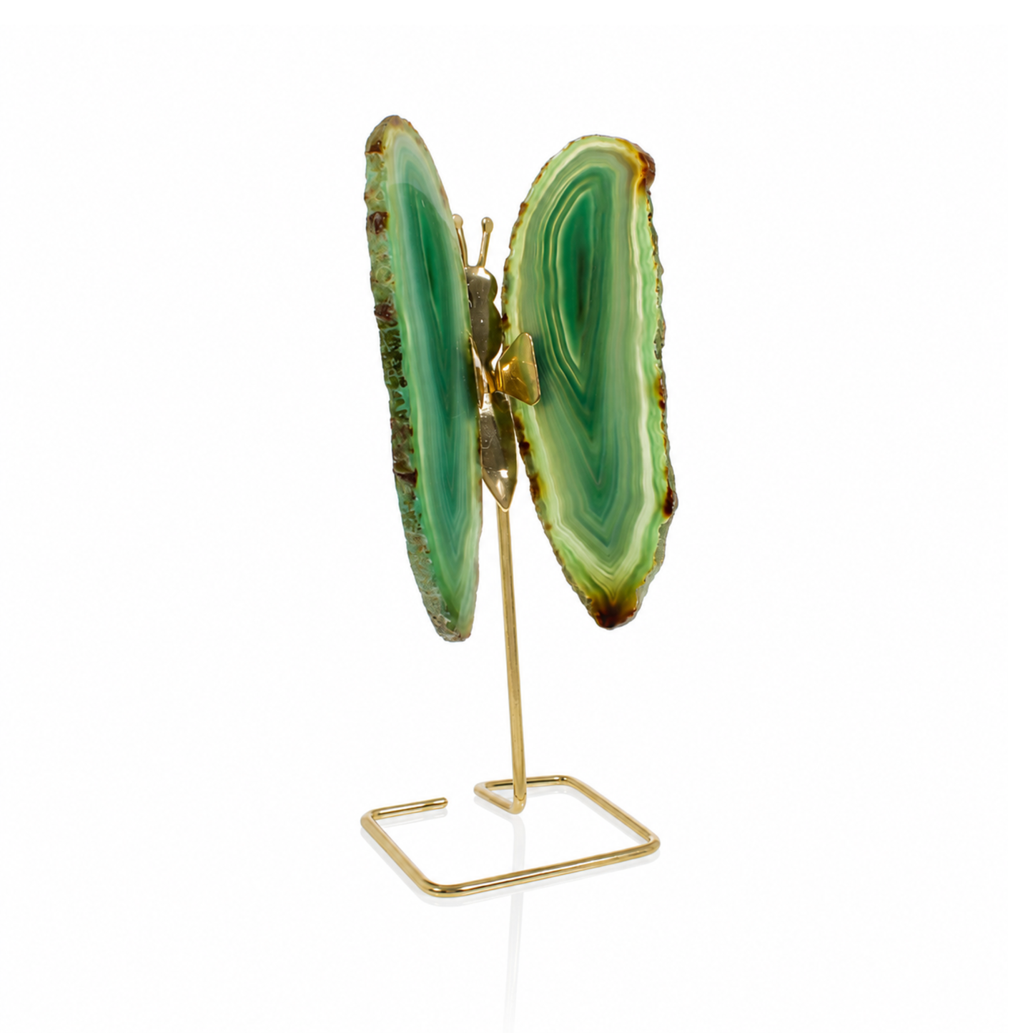 Green Agate Butterfly on Stand (by pc)