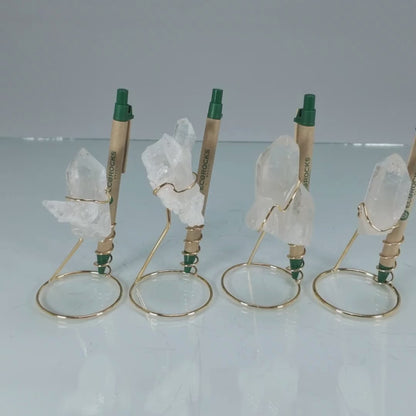 Clear Quartz Pen Holder (4pcs)