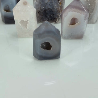 Agate Druzy Polished Points - 1.60 kg