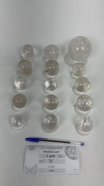 Clear Quartz Spheres (7695) - 3.01kg