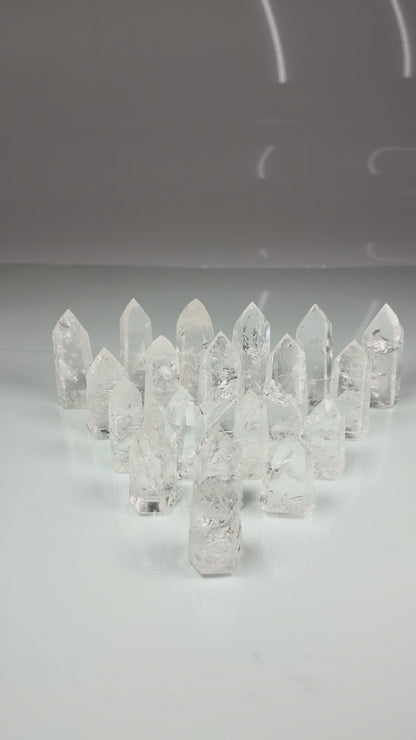 Crackle Clear Quartz Polished Point (1kg)