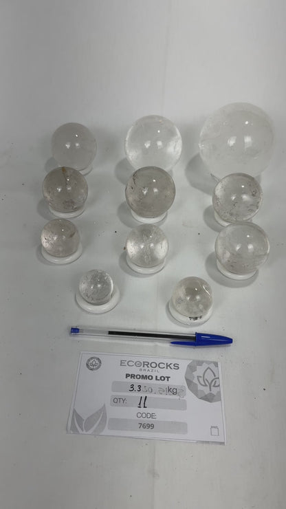 Clear Quartz Spheres (7699) - 3.3kg