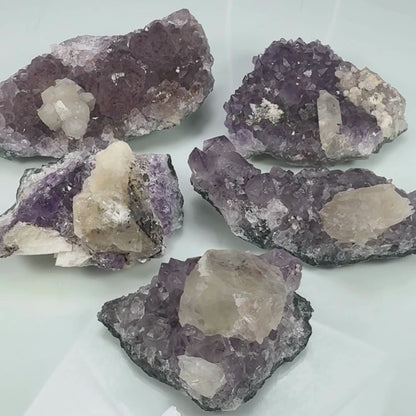 Amethyst Clusters with Calcite (1.83kg)