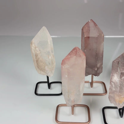Lithium Lemurian Rough Points On Stand (0.78kg)