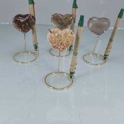 Agate Heart Pen Holder (4pcs)