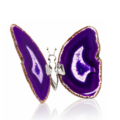 Purple Agate Butterfly Decor (by pc)