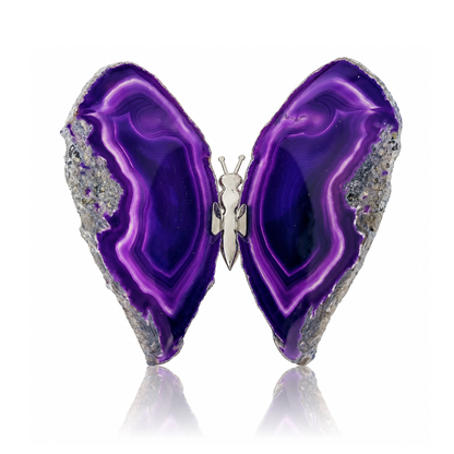Purple Agate Butterfly Decor (by pc)