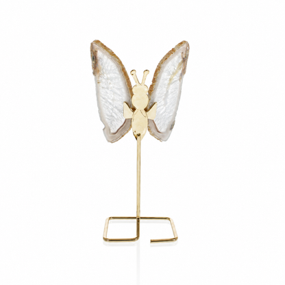 Natural Agate Butterfly on Stand (by pc)