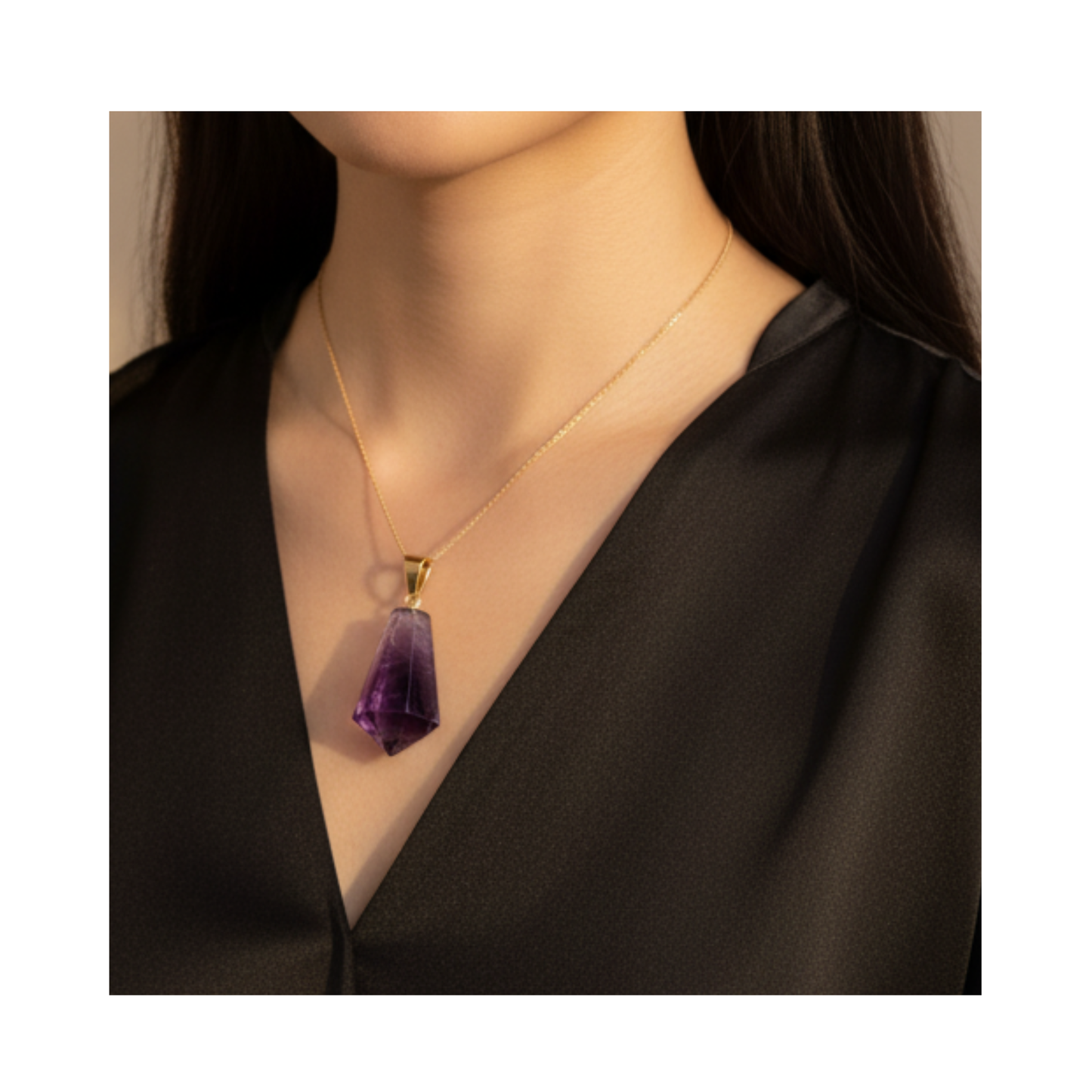 Amethyst Faceted Pendant