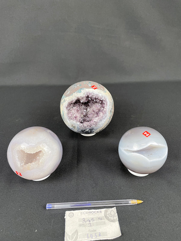 [Promo Lot] Agate Druzy Spheres - Super Extra Quality (6057)