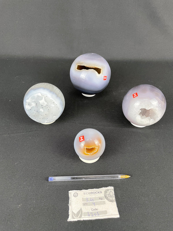 [Promo Lot] Agate Druzy Spheres - Super Extra Quality (6201)
