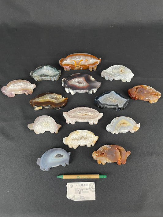 Agate Druzy Turtles (6376) - 3,53 kg