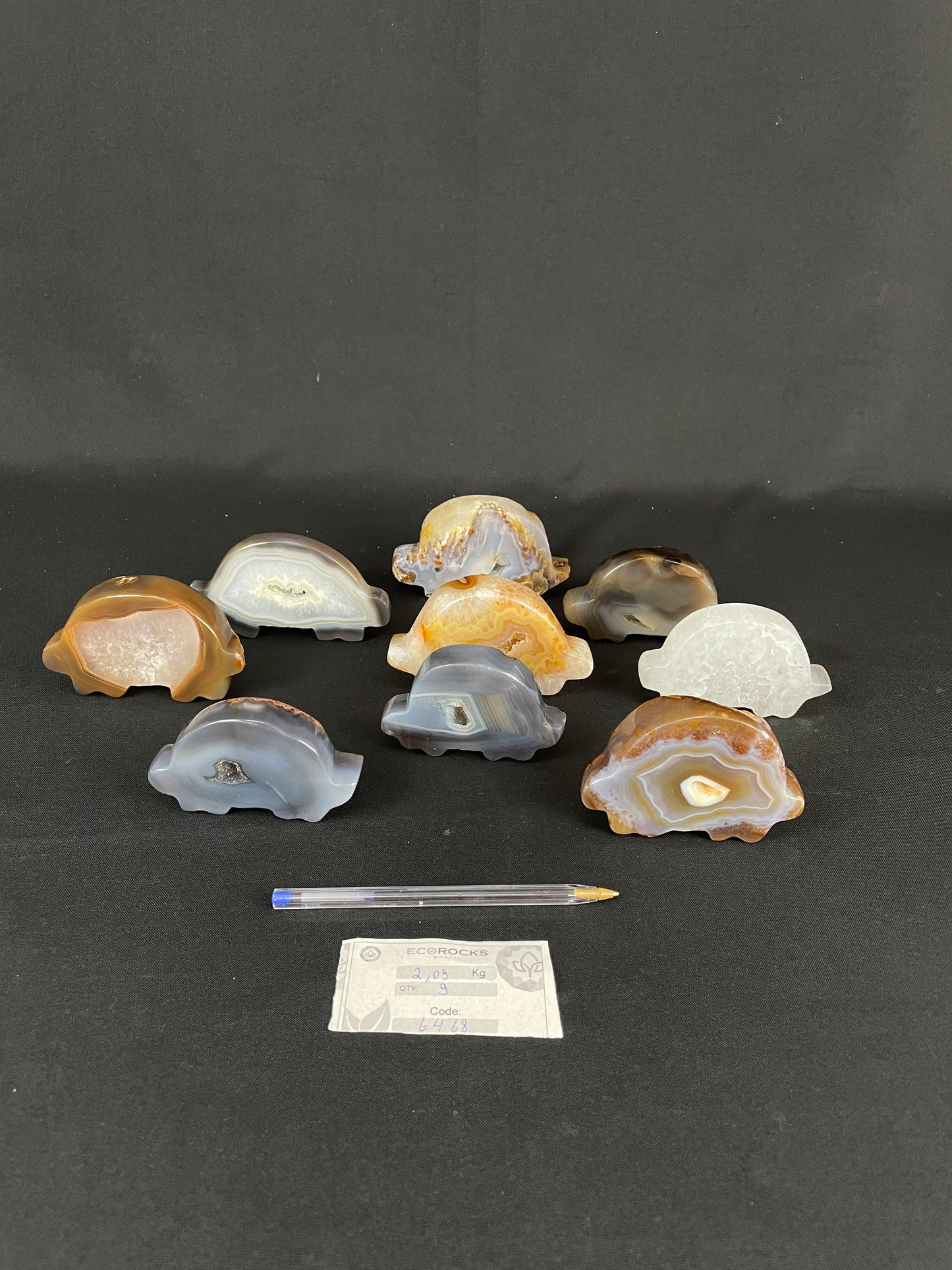 Agate Druzy Turtles (6468) - 2,09 kg