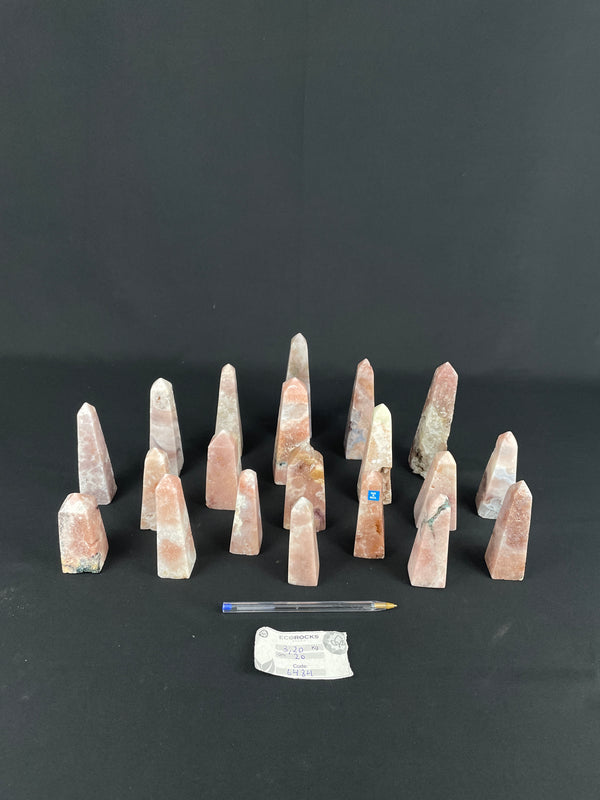 [PROMO LOT] Pink Amethyst Obelisks (6484) - 3,2 kg