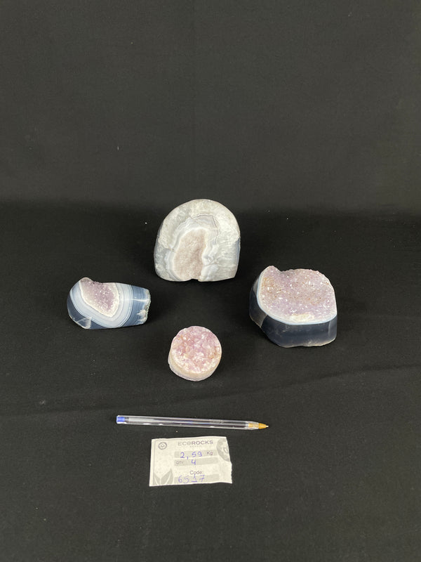 [PROMO LOT] Agate/Amethyst Polished Free Forms (6517) - 2,59 kg